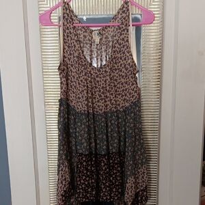 Edme & Esyllte Patchwork Tiered Boho Sleevelesd Top